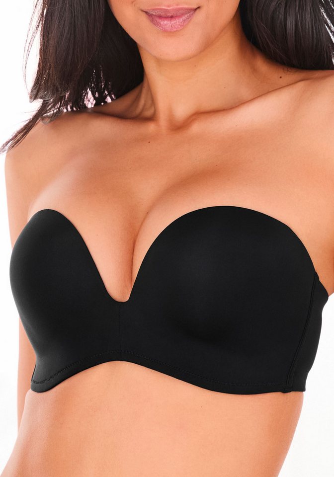 LASCANA Multiway-BH, Dirndl-BH, BH ohne Träger, T-Shirt-BH, Trägerloser BH, Push-up-BH mit 3 Tragevarianten, große Größen – Bild 5 von 5