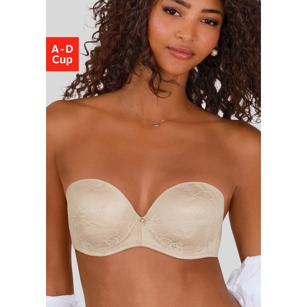 LASCANA Multiway-BH, Dirndl-BH, trägerloser BH, Schalen-BH, BH ohne Träger mit nahtlosen Schalen & vielen Tragevarianten, Dessous