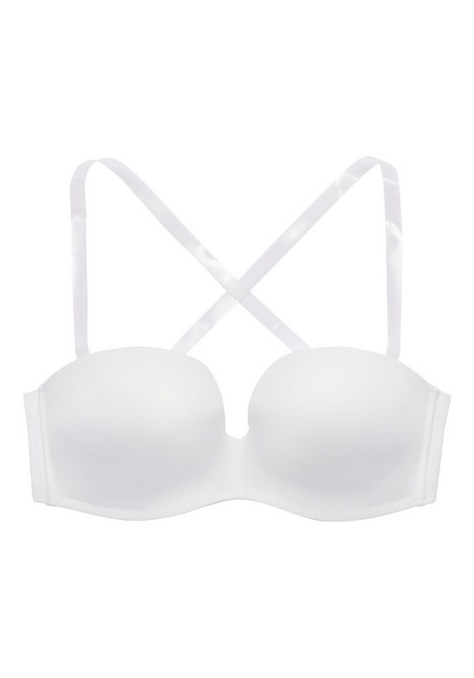 LASCANA Multiway-BH, Dirndl-BH, BH ohne Träger, T-Shirt-BH, Trägerloser BH, Push-up-BH mit 3 Tragevarianten, große Größen – Bild 3 von 5