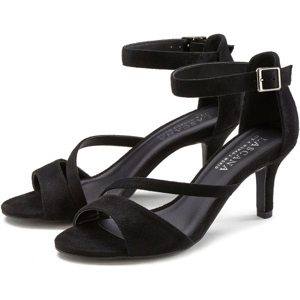 LASCANA offener Schuh, Riemchensandalette, Sommerschuh Sandalette High-Heel-Sandalette mit Riemchen VEGAN