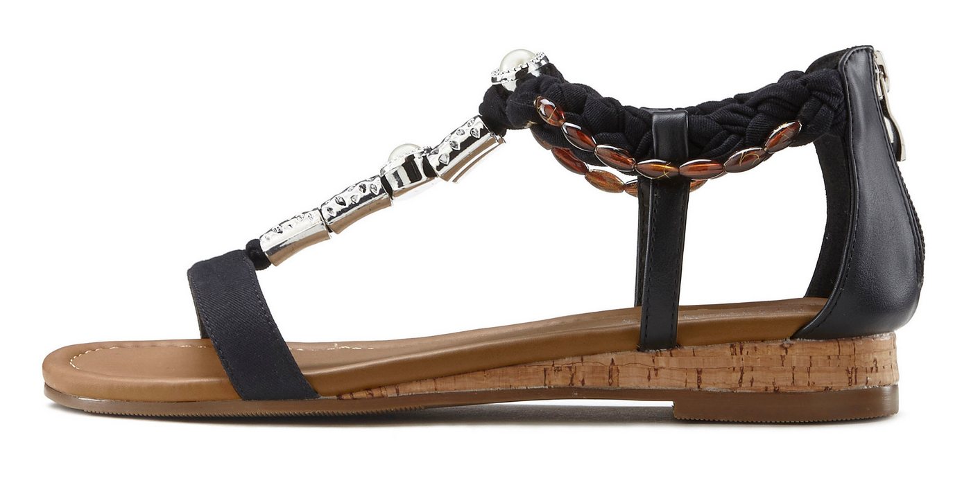 LASCANA offener Schuh, Sandale Sandalette, Sommerschuh mit Schmuckelementen VEGAN – Bild 2 von 4