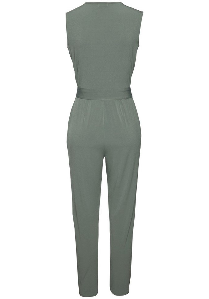 LASCANA Overall (mit Bindegürtel) aus knitterfreier Ware, eleganter Jumpsuit in Wickeloptik, bügelfrei – Bild 4 von 5