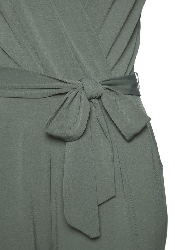 LASCANA Overall (mit Bindegürtel) aus knitterfreier Ware, eleganter Jumpsuit in Wickeloptik, bügelfrei – Bild 5 von 5