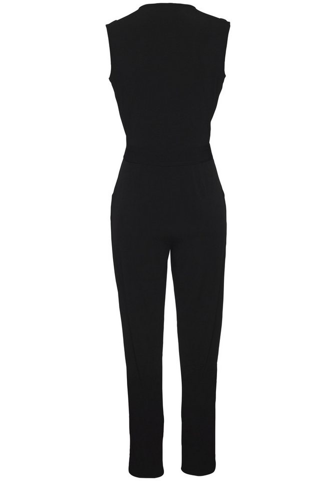 LASCANA Overall (mit Bindegürtel) aus knitterfreier Ware, eleganter Jumpsuit in Wickeloptik, bügelfrei – Bild 4 von 5