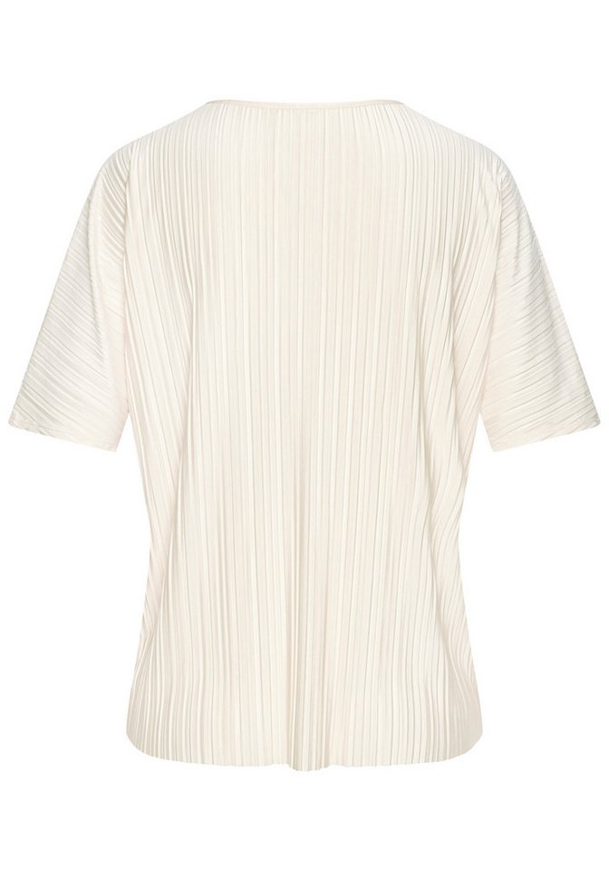 LASCANA Plisseeshirt aus schimmernder Ware – Bild 3 von 5