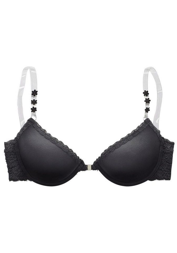 LASCANA Push-up-BH, Bügel-BH, Dirndl-BH mit Vorderverschluss und transparenten Trägern – Bild 2 von 5