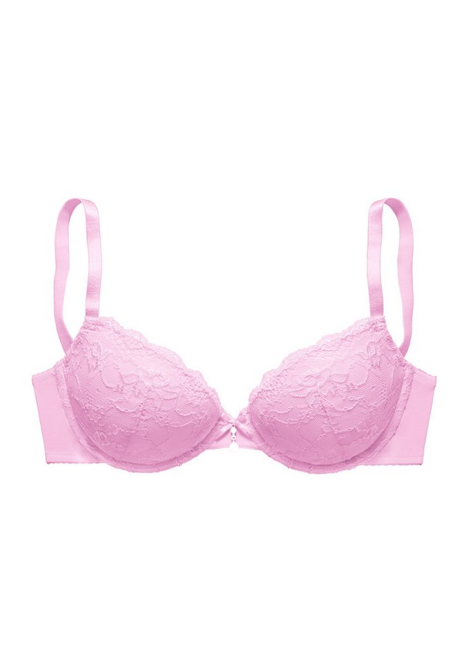 LASCANA Push-up-BH, BH mit Bügel, Schalen-BH, Nina mit Spitze & herausnehmbaren Kissen, als Dessous-Set kombinierbar – Bild 2 von 4