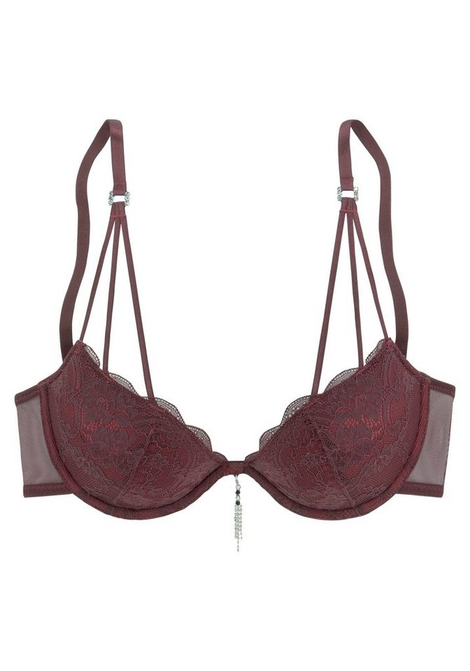 LASCANA Push-up-BH, BH mit Bügel, Spitzen-BH, als Dessous-Set kombinierbar sexy Unterwäsche, sexy Dessous, Reizwäsche Damen – Bild 2 von 5