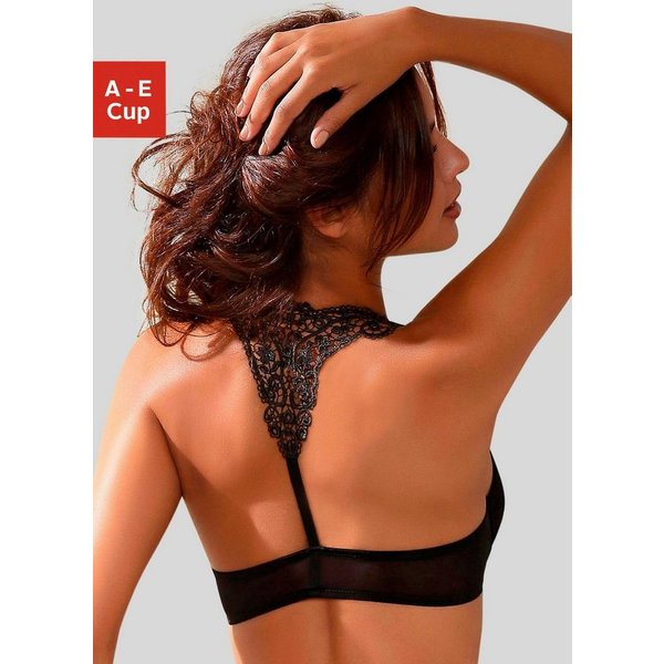 LASCANA Push-up-BH, BH mit Bügel, Spitzen-BH, als Dessous-Set kombinierbar, Melissa mit Vorderverschluss & Spitzenrücken aus Stickerei, sexy Dessous