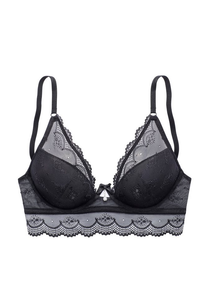 LASCANA Push-up-BH, BH mit Bügel, Spitzen-BH im High-Apex-Design, als Set kombinierbar sexy Unterwäsche, sexy Dessous – Bild 2 von 5