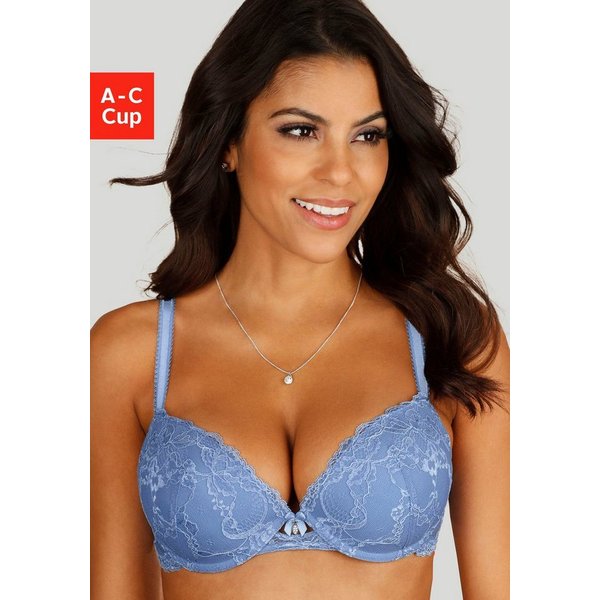 LASCANA Push-up-BH, BH mit Bügel, Spitzen-BH mit herausnehmbaren Kissen, sexy Dessous