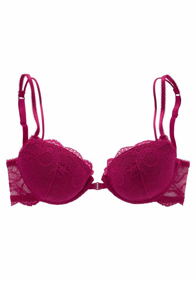 LASCANA Push-up-BH, BH mit Bügel, Spitzen-BH mit praktischem Vorderverschluss, sexy Unterwäsche, sexy Dessous – Bild 2 von 5