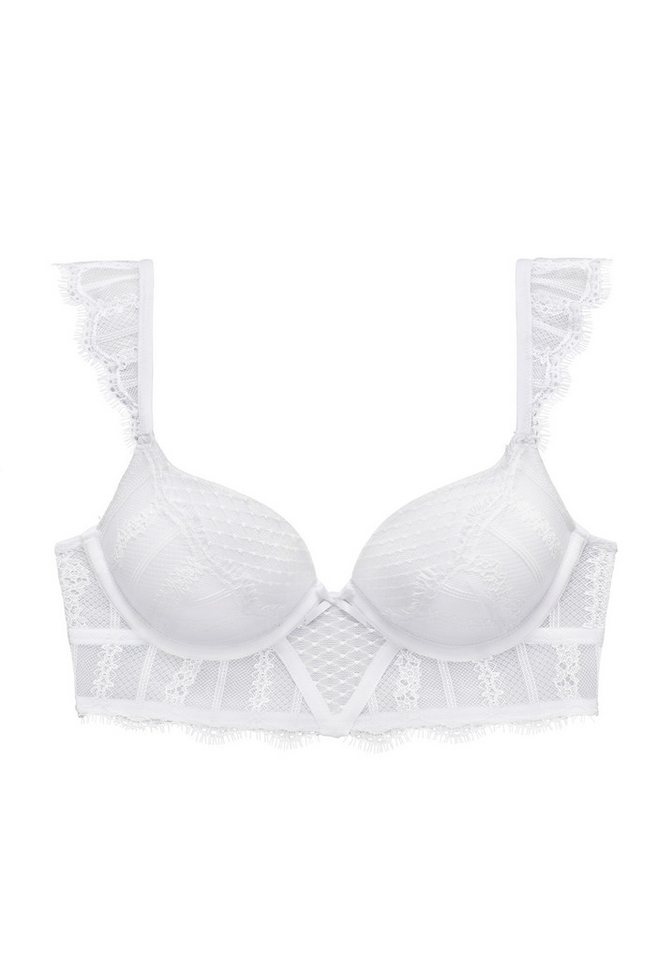 LASCANA Push-up-BH, BH mit Bügel, Super-Push-up-BH, Longline BH, Spitzen-BH als Dessous-Set kombinierbar, sexy Unterwäsche, sexy Dessous – Bild 2 von 5