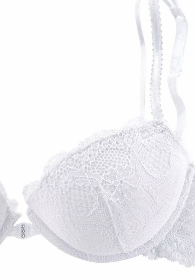 LASCANA Push-up-BH, BH mit Bügel, Spitzen-BH mit praktischem Vorderverschluss, sexy Unterwäsche, sexy Dessous – Bild 5 von 5
