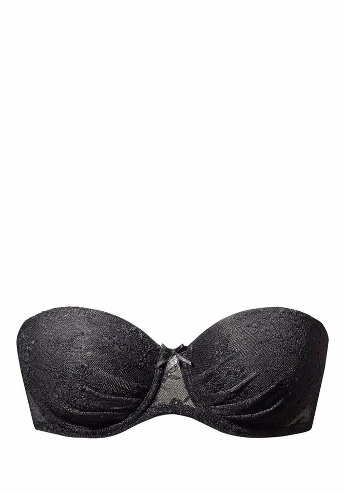 LASCANA Push-up-BH, Dirndl-BH, BH ohne Träger, BH trägerlos, Chelina mit abnehmbaren, normalen und transparenten Trägern, Dessous – Bild 2 von 5