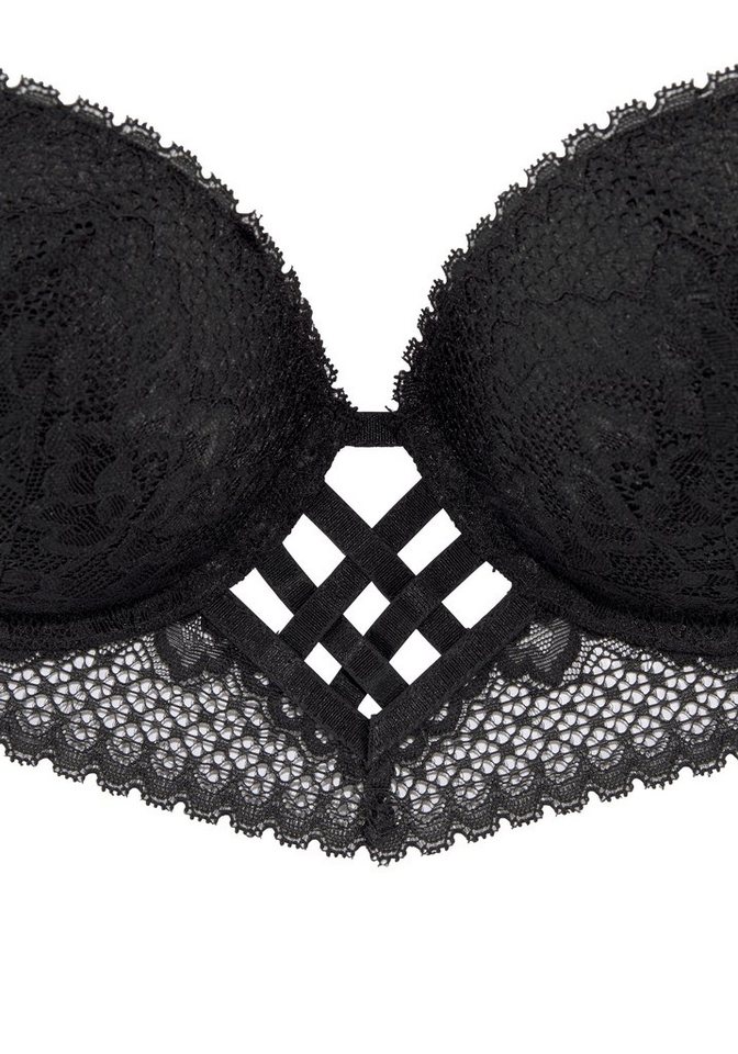 LASCANA Push-up-BH, BH mit Bügel, Spitzen-BH, als Dessous-Set kombinierbar, sexy Unterwäsche, sexy Dessous, Reizwäsche Damen – Bild 4 von 5