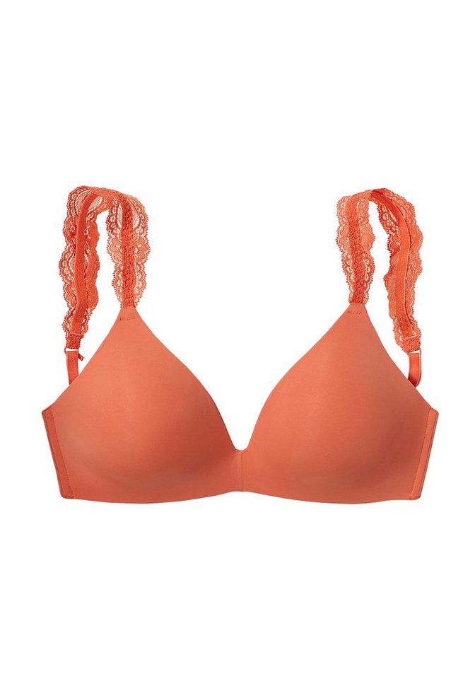 LASCANA Push-up-BH, BH ohne Bügel, bügelloser BH, T-Shirt-BH, Racerback BH mit Spitzenträgern, 2 Tragevarianten, bequemer BH – Bild 2 von 5