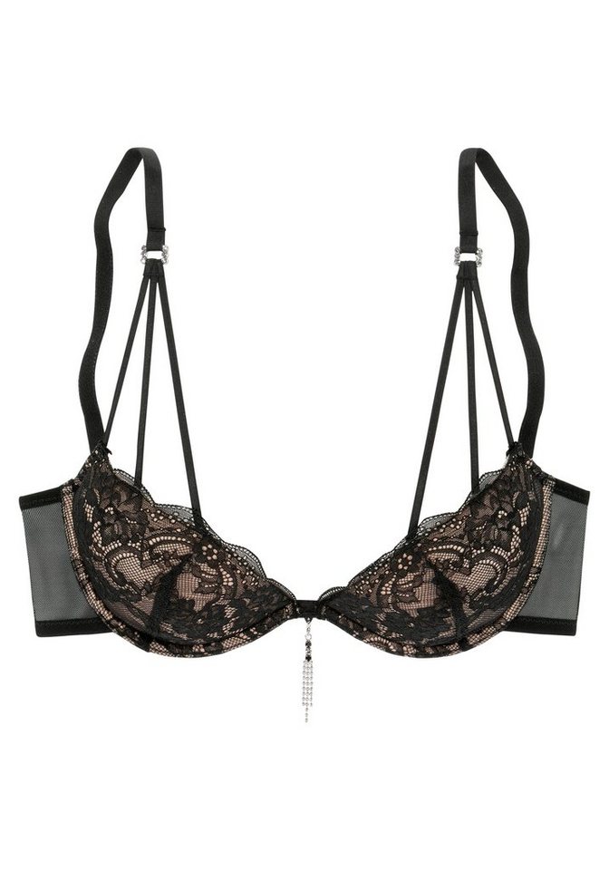 LASCANA Push-up-BH, BH mit Bügel, Spitzen-BH, als Dessous-Set kombinierbar sexy Unterwäsche, sexy Dessous, Reizwäsche Damen – Bild 2 von 5