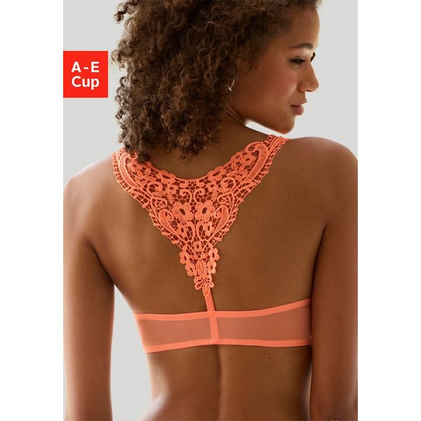 LASCANA Push-up-BH, BH mit Bügel, Spitzen-BH, als Dessous-Set kombinierbar mit hübschem Stickereimotiv im Rücken, sexy Dessous, sexy Unterwäsche