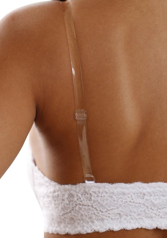 LASCANA Push-up-BH, Bügel-BH, Dirndl-BH mit Vorderverschluss und transparenten Trägern – Bild 3 von 5