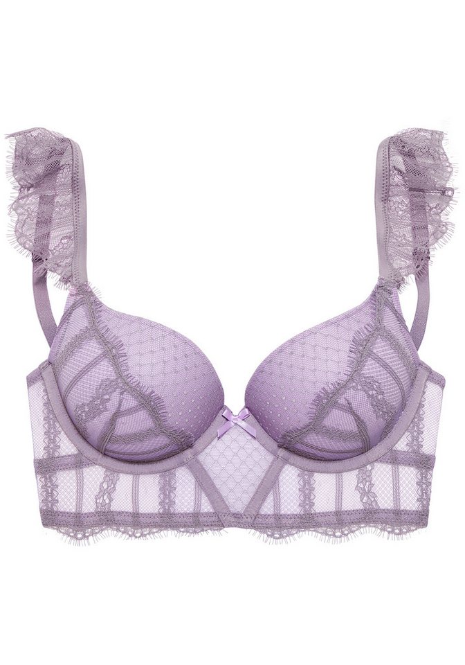 LASCANA Push-up-BH, BH mit Bügel, Super-Push-up-BH, Longline BH, Spitzen-BH als Dessous-Set kombinierbar, sexy Unterwäsche, sexy Dessous – Bild 2 von 5