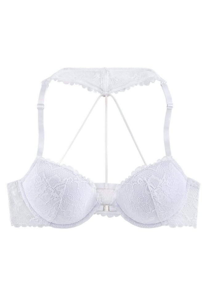 LASCANA Push-up-BH, BH mit Bügel, Spitzen-BH, mit Spitzenrücken & Vorderverschluss sexy Unterwäsche, sexy Dessous – Bild 2 von 5