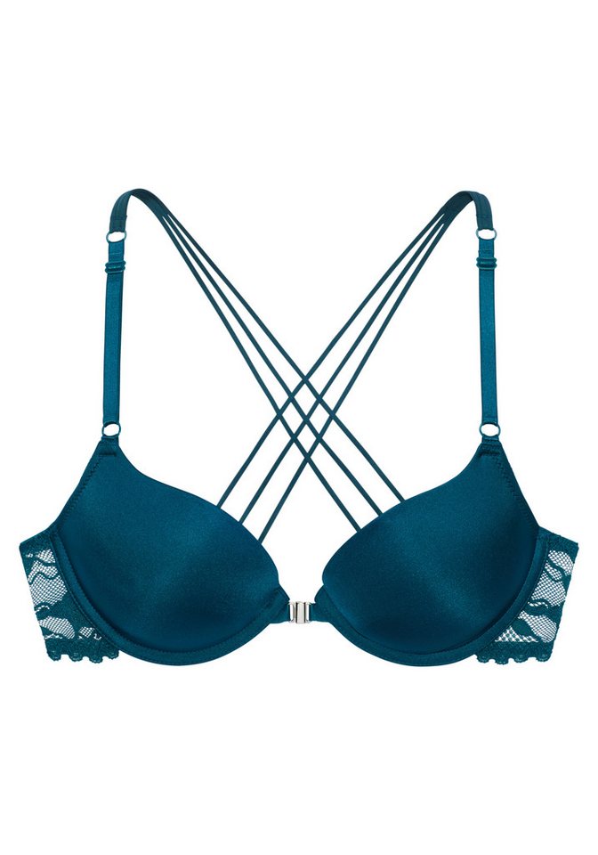 LASCANA Push-up-BH, BH mit Bügel, T-Shirt-BH, Spitzen-BH, als Dessous-Set kombinierbar mit dekorativen Trägern, aus Spitze, sexy Dessous, sexy Unterwäsche – Bild 2 von 4