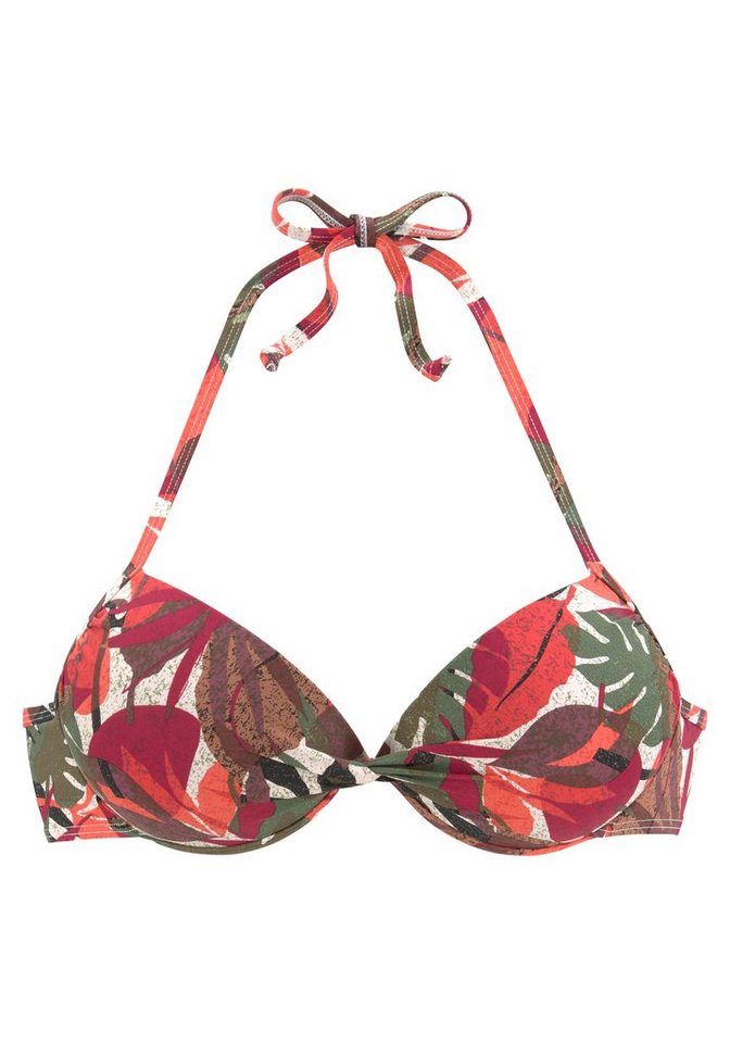 LASCANA Push-Up-Bikini-Top Ava, im tropischen Design – Bild 2 von 5