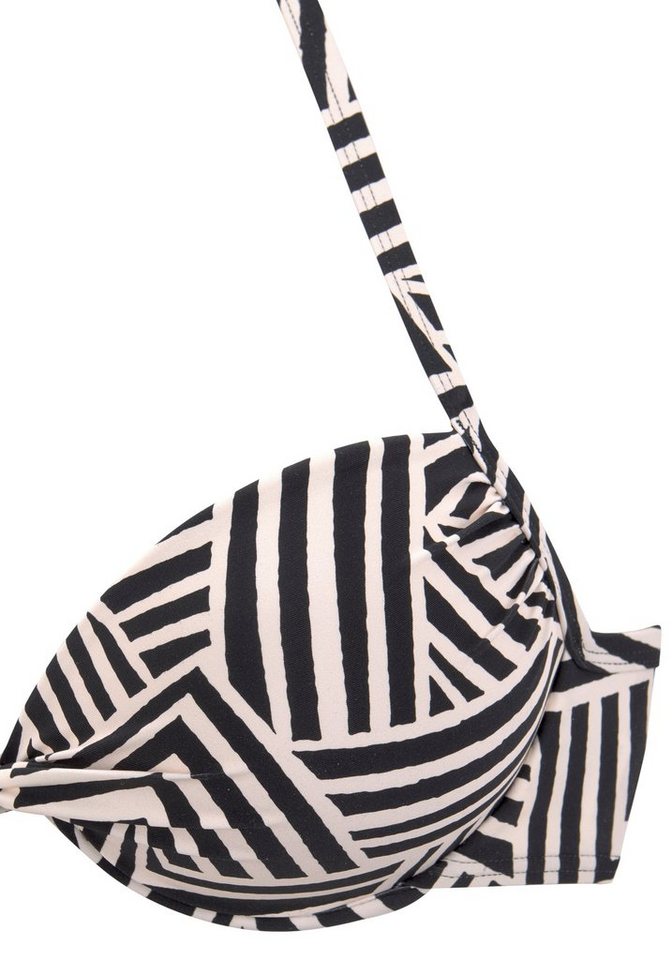 LASCANA Push-Up-Bikini-Top Cleo, mit geometrischem Druck – Bild 3 von 5