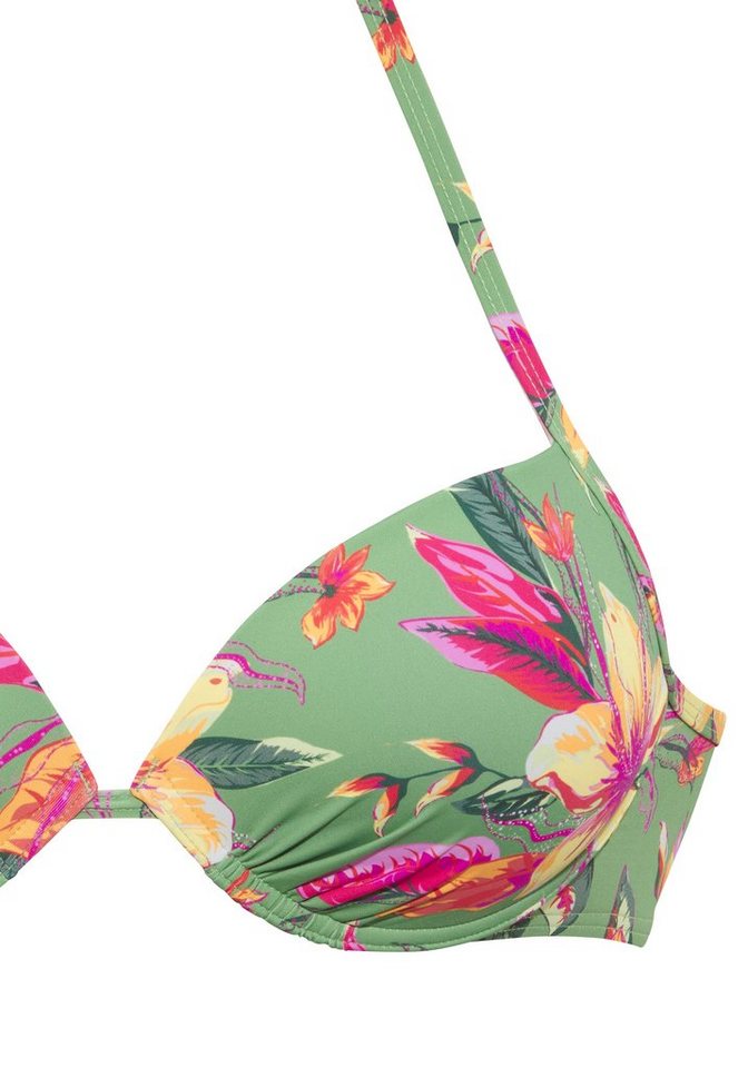 LASCANA Push-Up-Bikini-Top Malia, mit tropischem Print – Bild 3 von 5