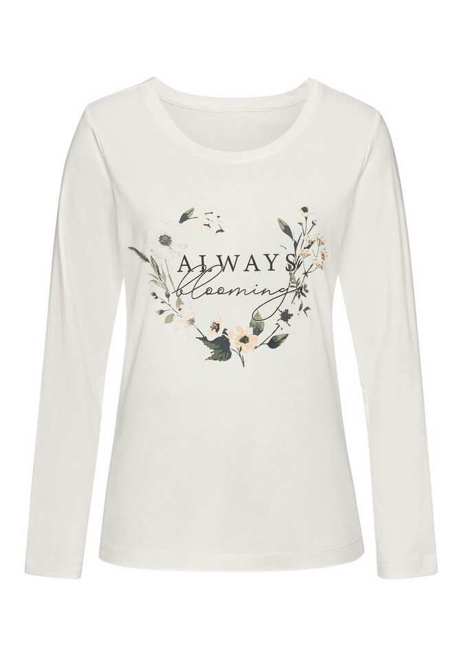 LASCANA Pyjama (Set, 2 tlg) mit schönem Blumenmuster – Bild 3 von 5