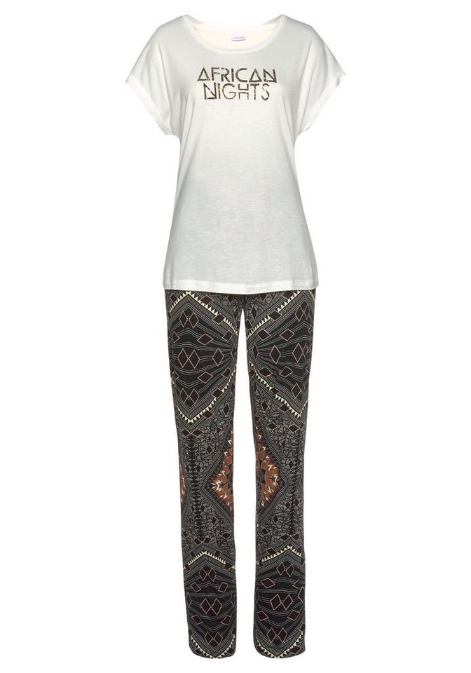 LASCANA Pyjama (Set, 2 tlg) im Ethno-Design – Bild 2 von 5