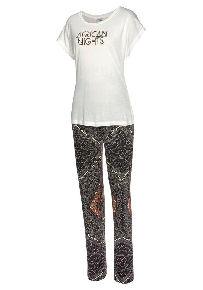 LASCANA Pyjama (Set, 2 tlg) im Ethno-Design – Bild 4 von 5
