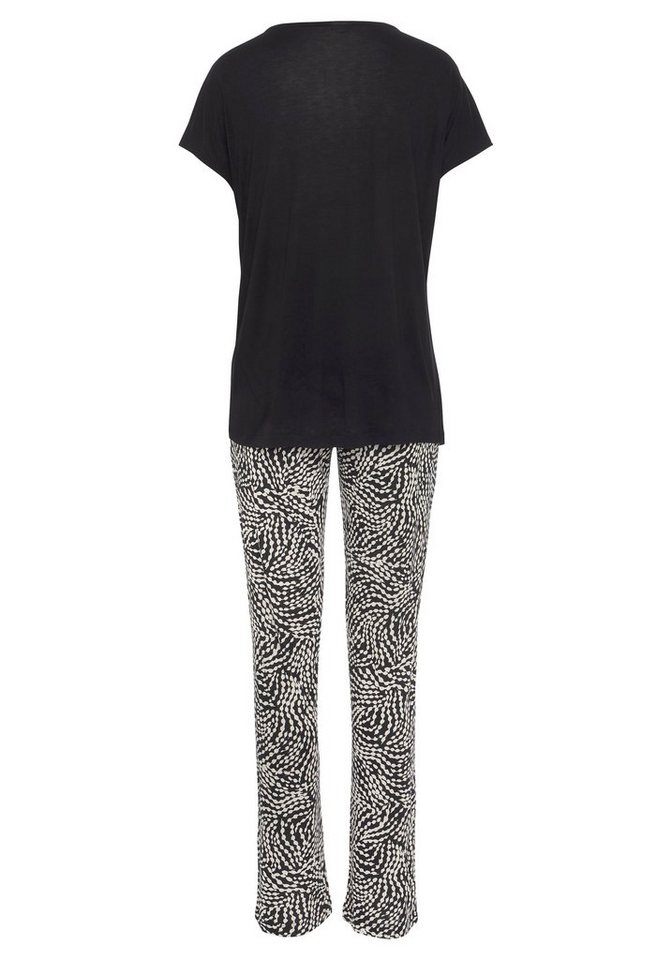 LASCANA Pyjama (Set, 2 tlg) mit gemusterten Details – Bild 3 von 5