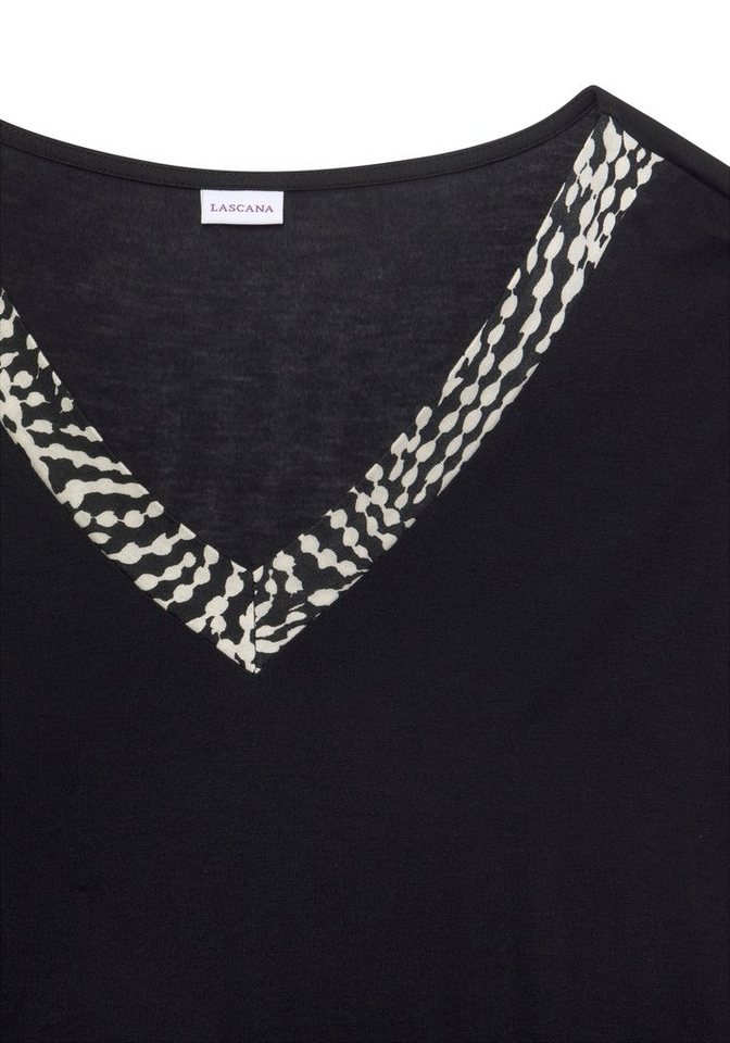 LASCANA Pyjama (Set, 2 tlg) mit gemusterten Details – Bild 5 von 5