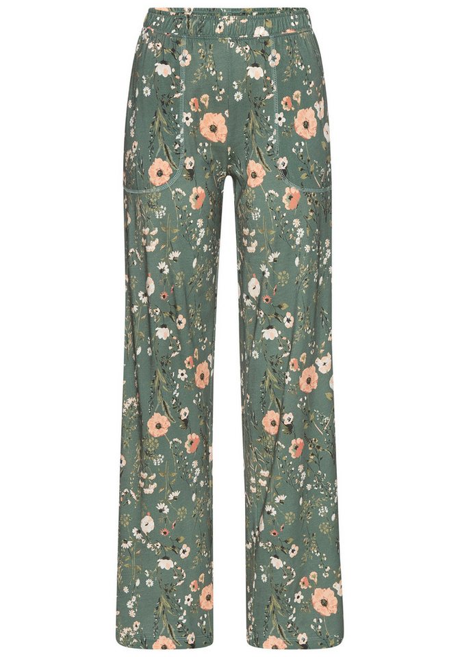 LASCANA Pyjama (Set, 2 tlg) mit schönem Blumenmuster – Bild 4 von 5
