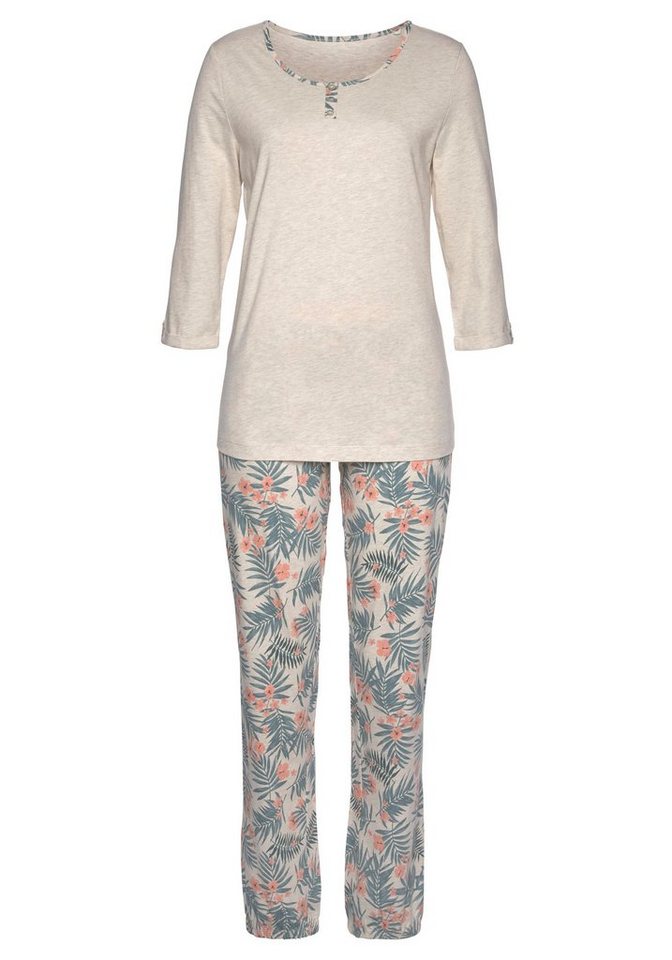 LASCANA Pyjama (Set, 2 tlg) mit gemusterter Hose – Bild 2 von 5