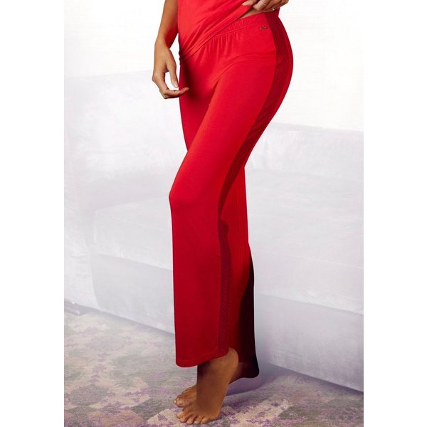 LASCANA Pyjamahose mit Spitzeneinsätzen