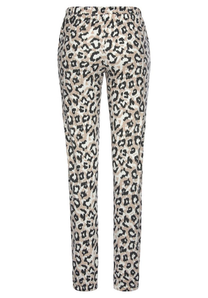 LASCANA Pyjamahose Uni oder mit tollem Animal-Print – Bild 4 von 5