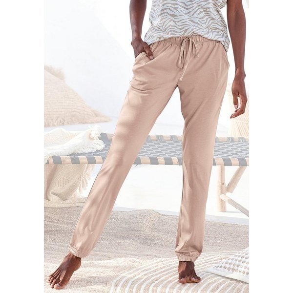 LASCANA Pyjamahose Uni oder mit tollem Animal-Print