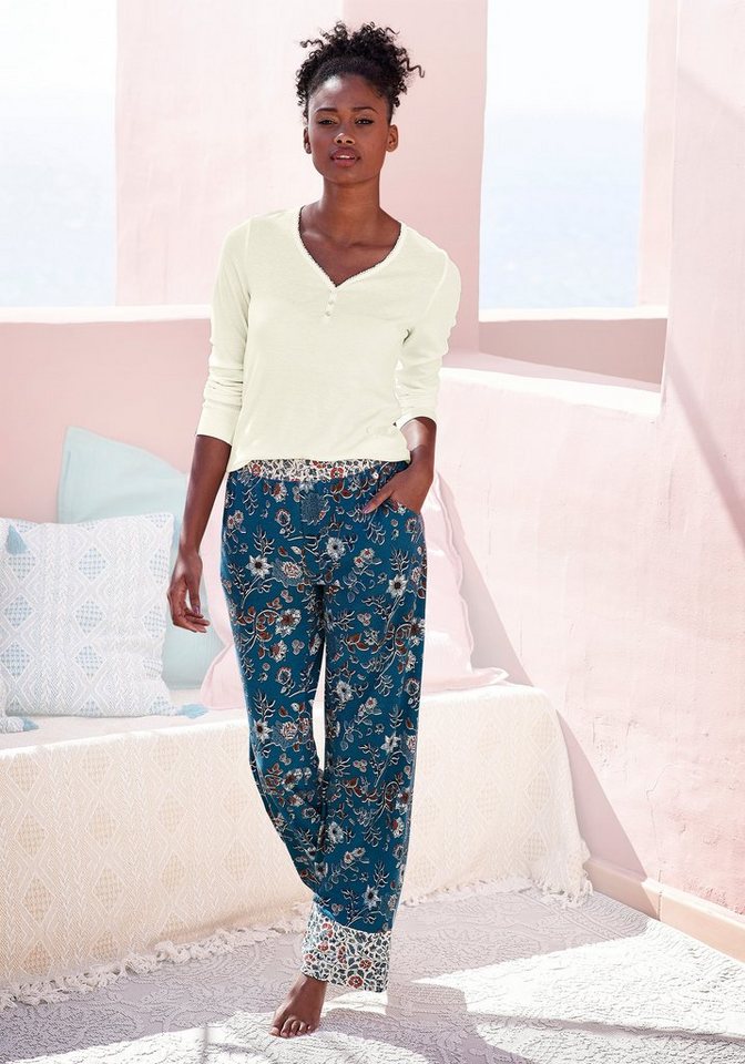 LASCANA Pyjamaoberteil aus Rippstrick – Bild 3 von 5
