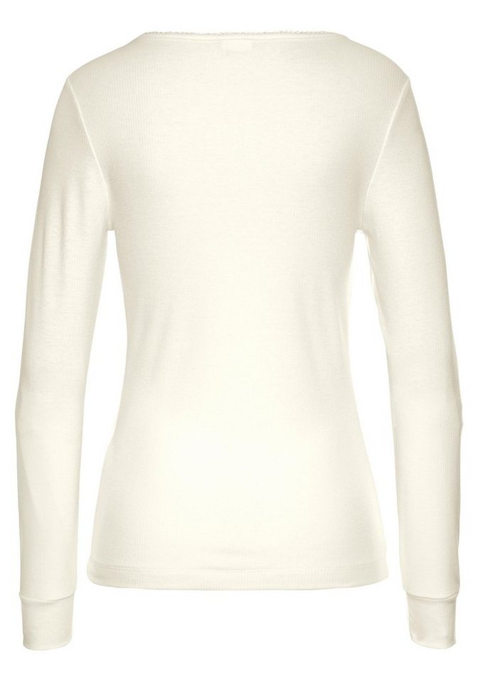 LASCANA Pyjamaoberteil aus Rippstrick – Bild 4 von 5