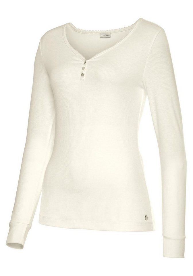 LASCANA Pyjamaoberteil aus Rippstrick – Bild 5 von 5