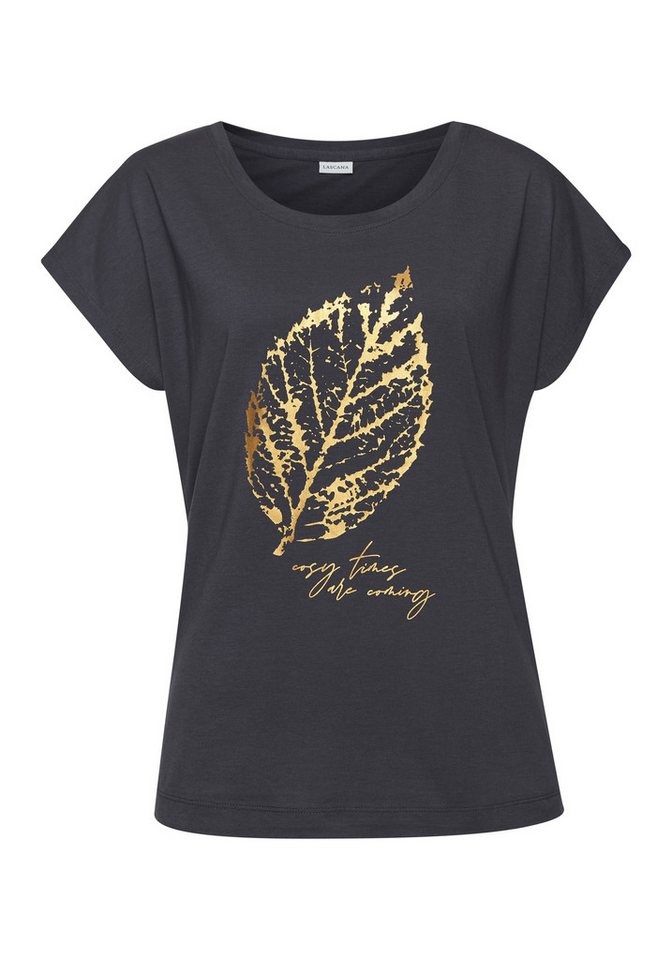 LASCANA Pyjamaoberteil mit Folienprint – Bild 2 von 5