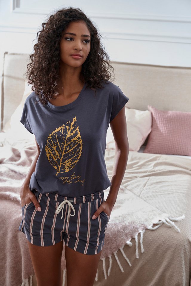 LASCANA Pyjamaoberteil mit Folienprint – Bild 3 von 5