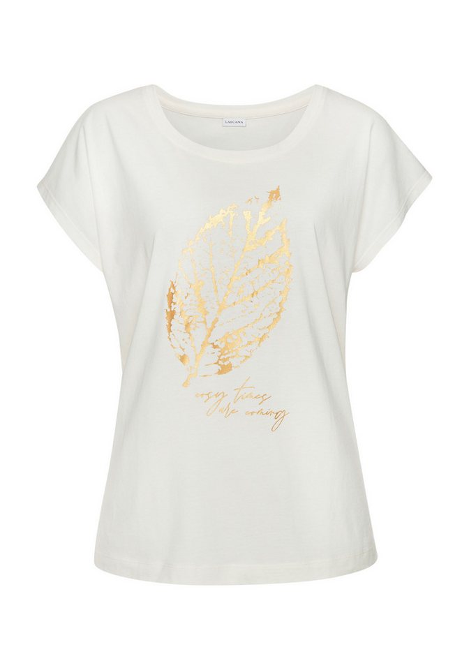 LASCANA Pyjamaoberteil mit Folienprint – Bild 2 von 5