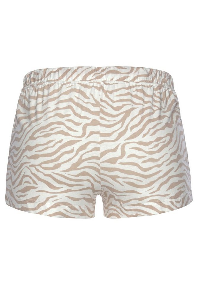 LASCANA Pyjamashorts Uni oder mit schönem Animal-Print – Bild 4 von 5
