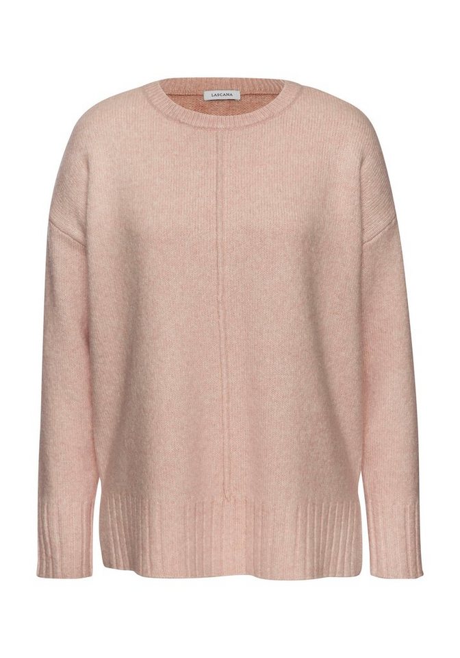 LASCANA Rundhalspullover aus supersofter Strickqualität kuscheliger Strickpullover, weicher Strick, bequem lockere Form, Basic – Bild 2 von 5