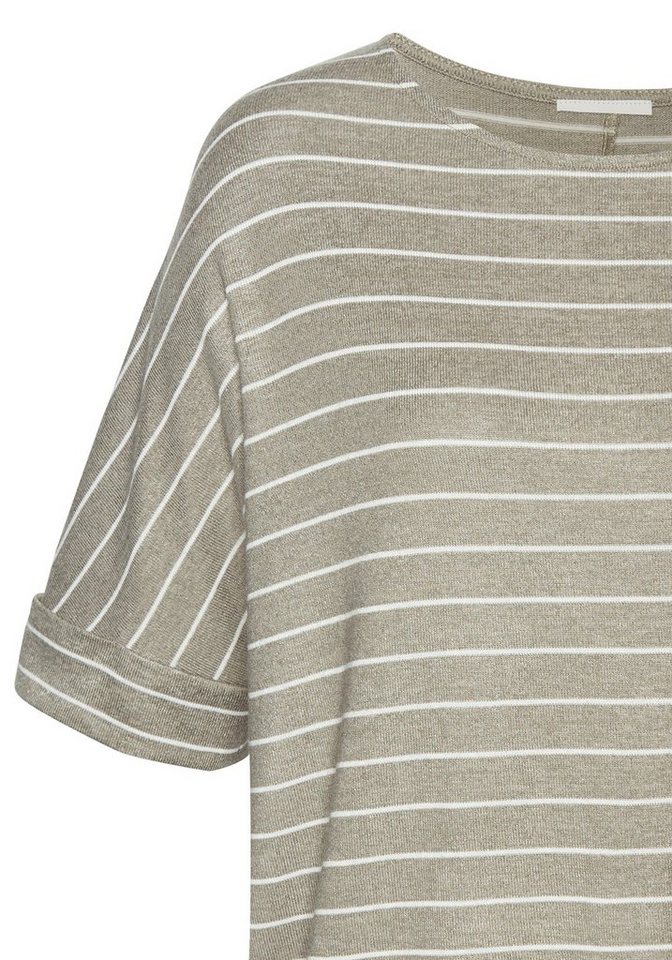 LASCANA Rundhalsshirt aus elastischem Feinstrick mit Viskose – Bild 3 von 5