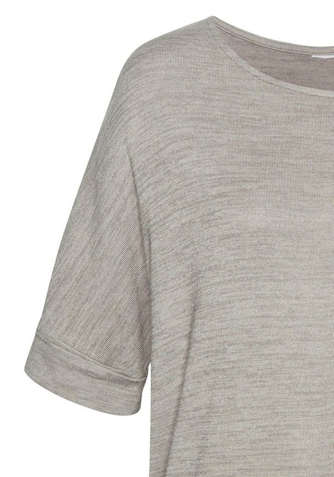 LASCANA Rundhalsshirt aus elastischem Feinstrick mit Viskose – Bild 3 von 5